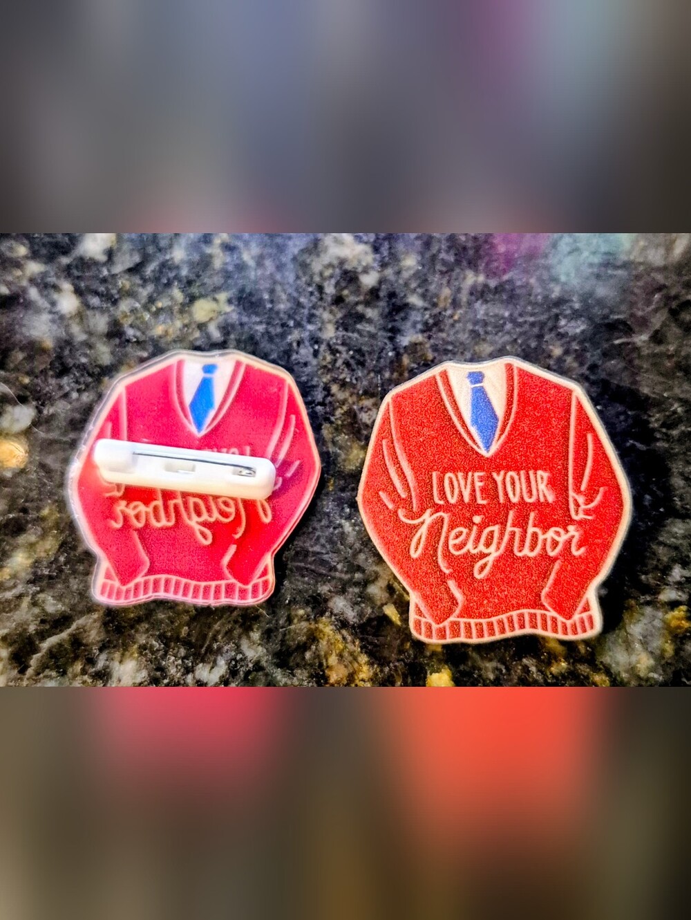 MR. RODGERS PINS/BROOCHES ♥️👔 Great Lightweight Gift! 👔♥️ LOVE YOUR NEIGHBOR